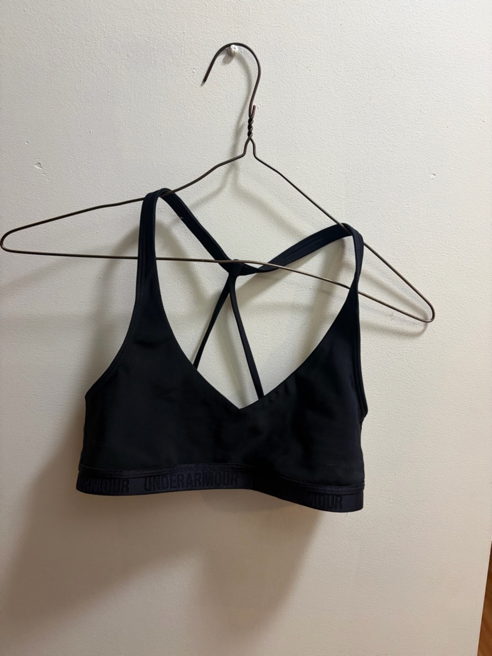 Under Armour Black Strappy Crossback Sports Bra